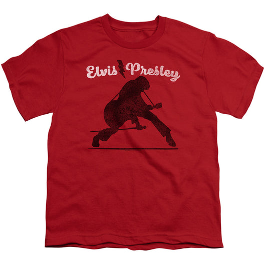 Elvis Presley Overprint Kids Youth T Shirt Red