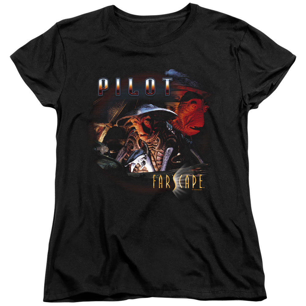 Farscape Pilot Womens T Shirt Black Officially Licensed