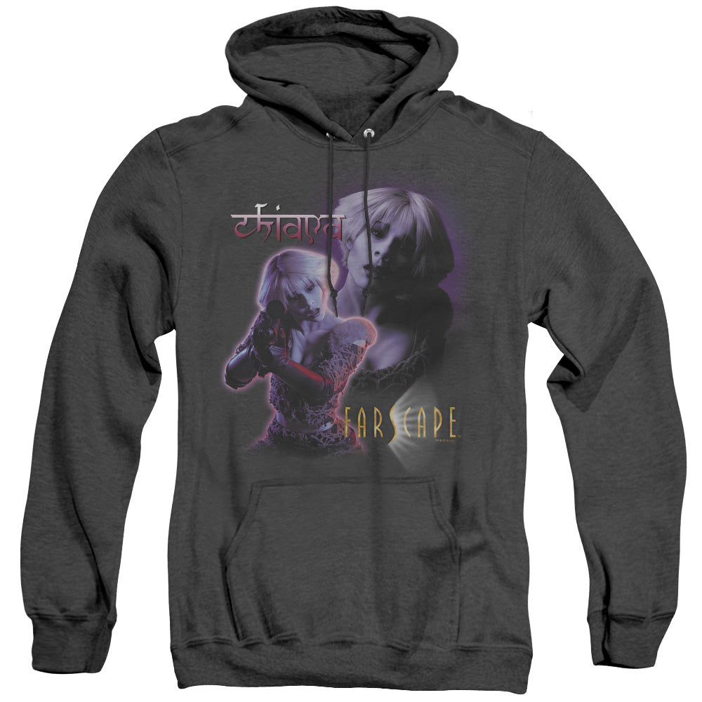 Farscape Chiana Mens Heather Hoodie Black Officially Licensed