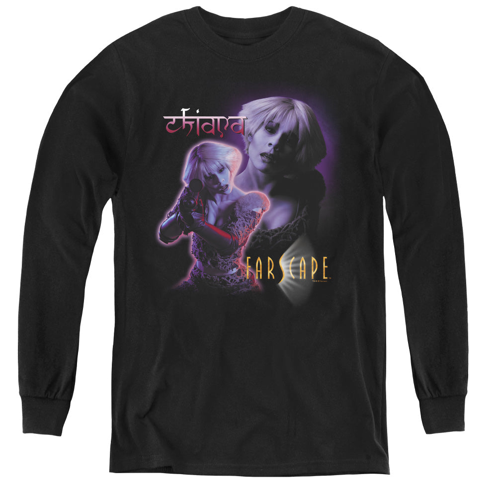 Farscape Chiana Long Sleeve Kids Youth T Shirt Black Officially Licensed