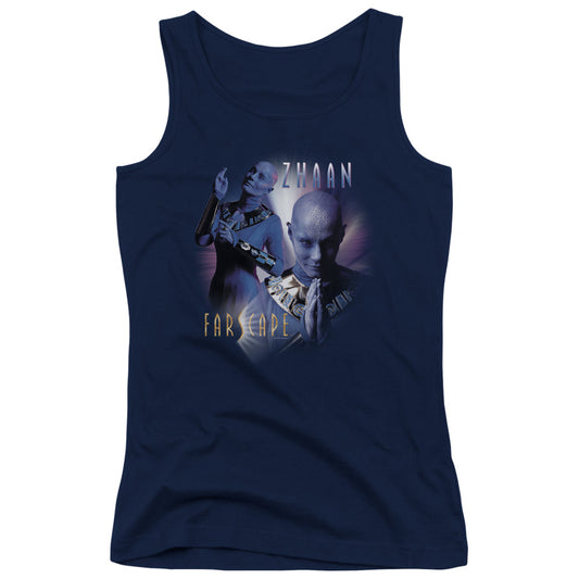 Farscape Zhaan Womens Tank Top Shirt Navy