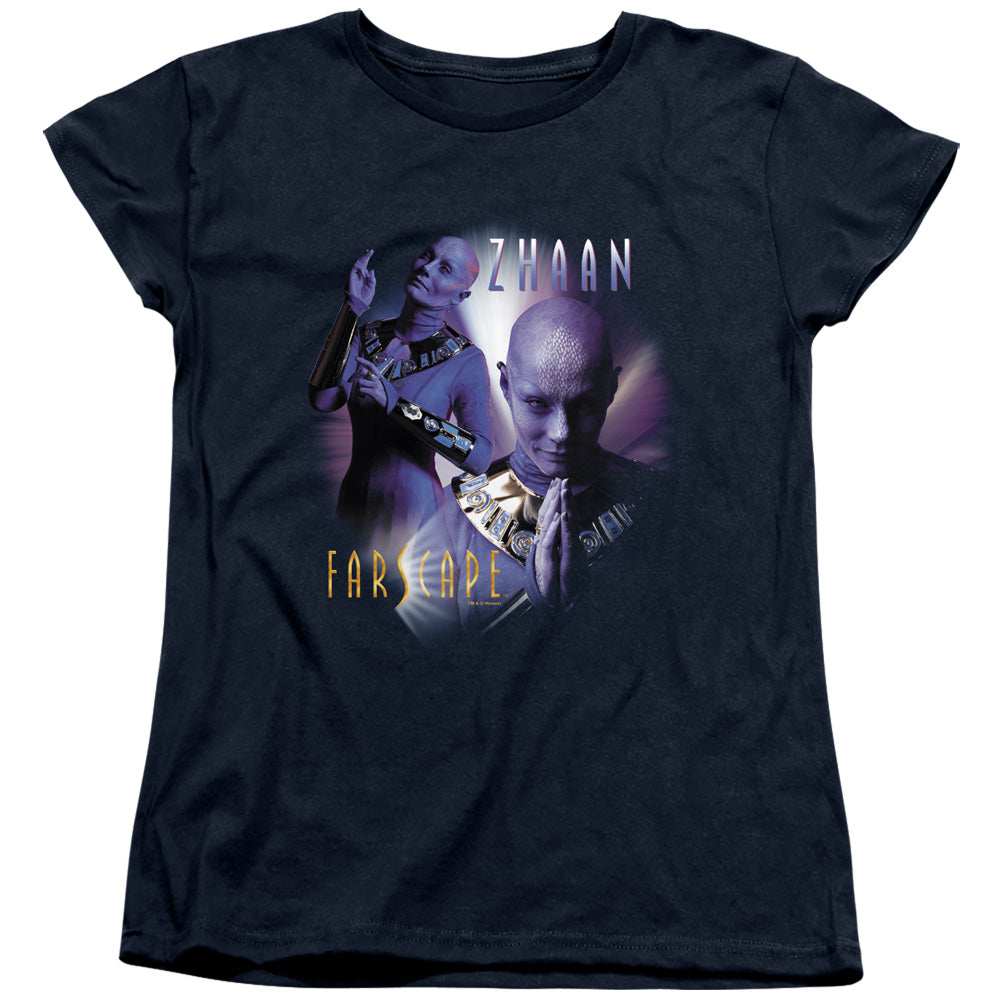 Farscape Zhaan Womens T Shirt Navy