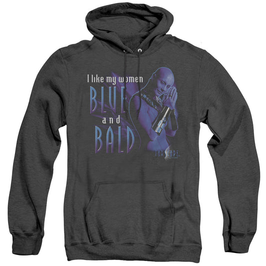 Farscape Blue And Bald Mens Heather Hoodie Black Officially Licensed