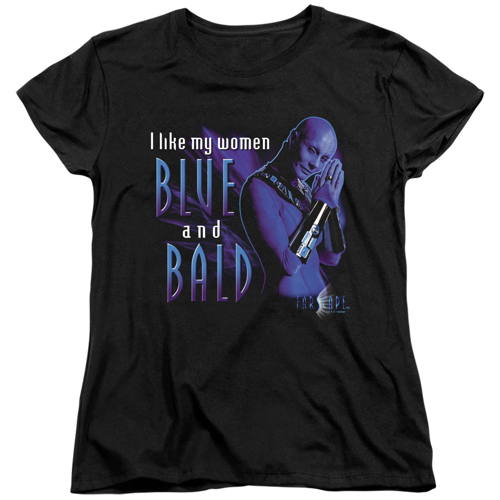 Farscape Blue and Bald Womens T Shirt Black