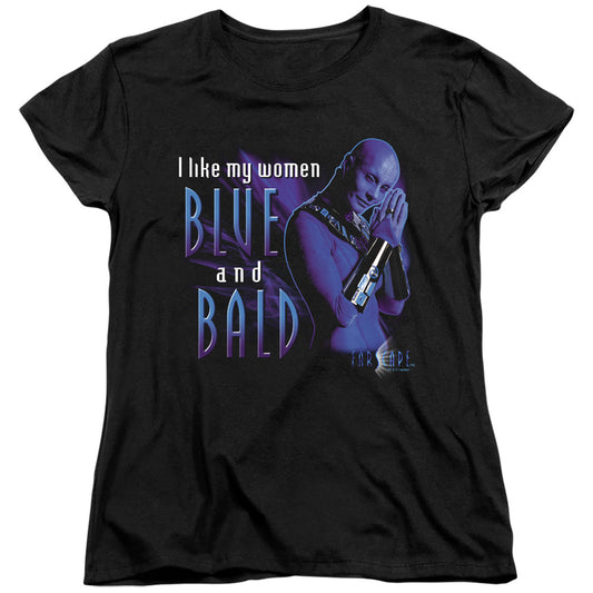 Farscape Blue and Bald Womens T Shirt Black