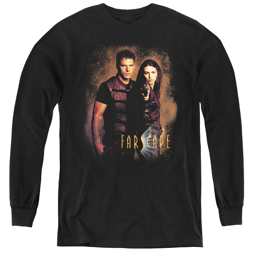 Farscape Wanted Long Sleeve Kids Youth T Shirt Black