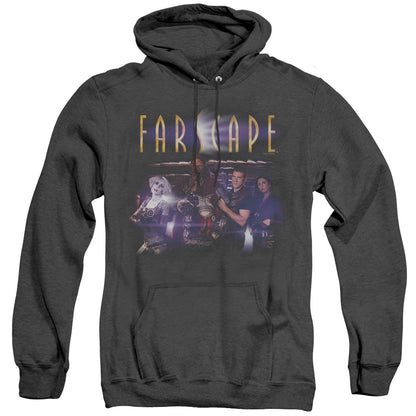 Farscape Flarescape Mens Heather Hoodie Black Officially Licensed