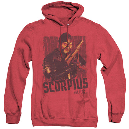 Farscape Scorpius Mens Heather Hoodie Red Officially Licensed