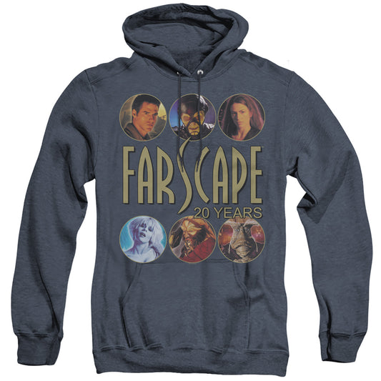 Farscape 20 Years Mens Heather Hoodie Navy Officially Licensed
