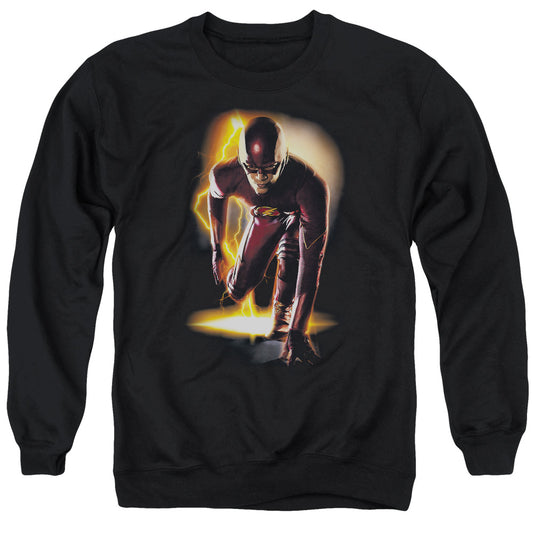 The Flash Ready Mens Crewneck Sweatshirt Black