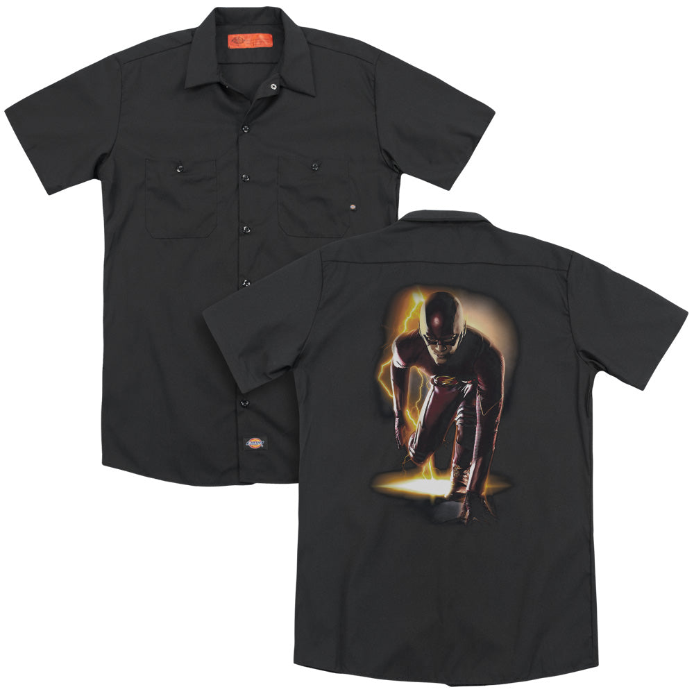 The Flash Readyback Print Mens Work Shirt Black