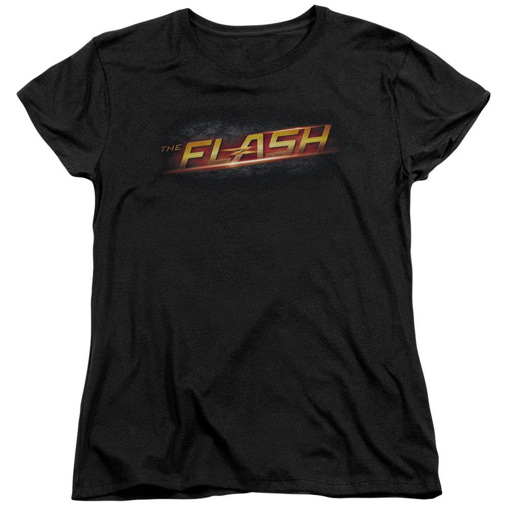 The Flash Logo Womens T Shirt Black