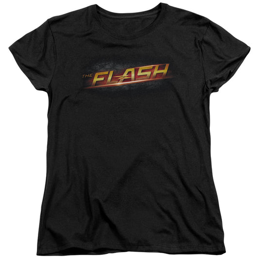 The Flash Logo Womens T Shirt Black