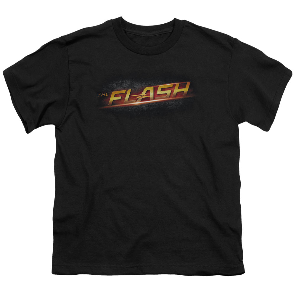 The Flash Logo Kids Youth T Shirt Black