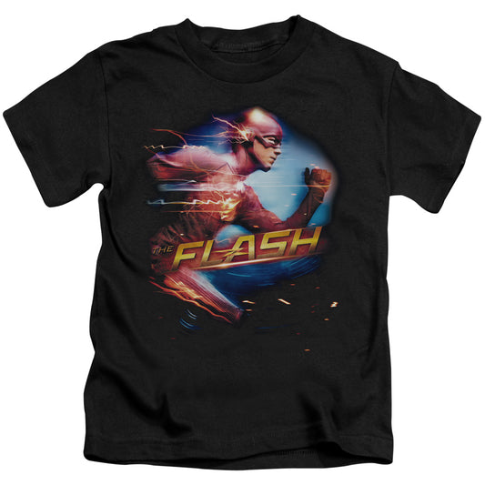 The Flash Fastest Man Juvenile Kids Youth T Shirt Black