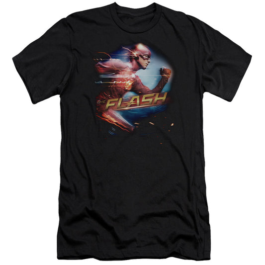 The Flash Fastest Man Premium Bella Canvas Slim Fit Mens T Shirt Black