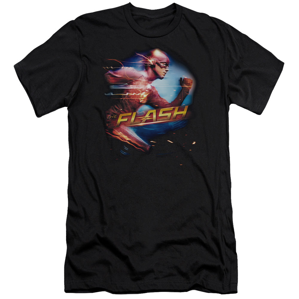 The Flash Fastest Man Slim Fit Mens T Shirt Black