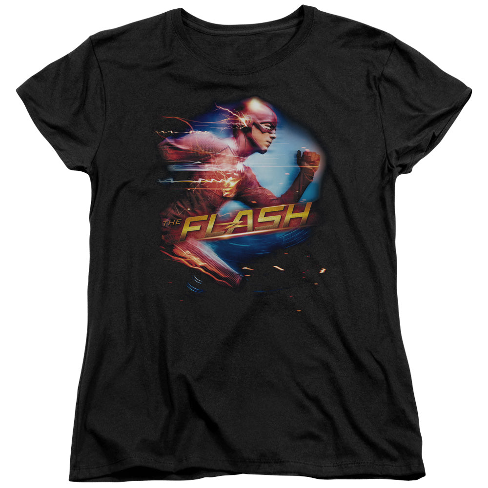 The Flash Fastest Man Womens T Shirt Black