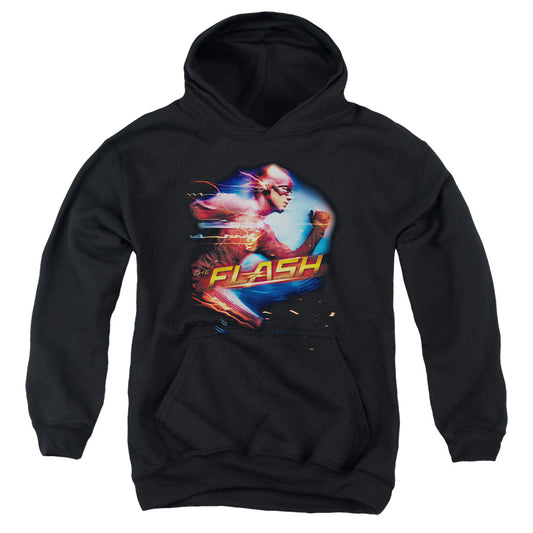 The Flash Fastest Man Kids Youth Hoodie Black