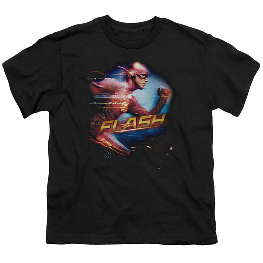 The Flash Fastest Man Kids Youth T Shirt Black