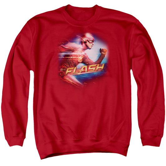 The Flash Fastest Man Mens Crewneck Sweatshirt Red