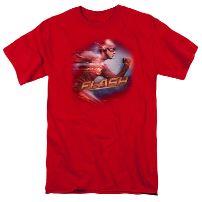 The Flash Fastest Man Mens T Shirt Red