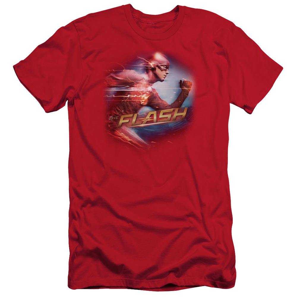 The Flash Fastest Man Slim Fit Mens T Shirt Red