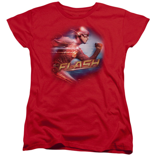 The Flash Fastest Man Womens T Shirt Red