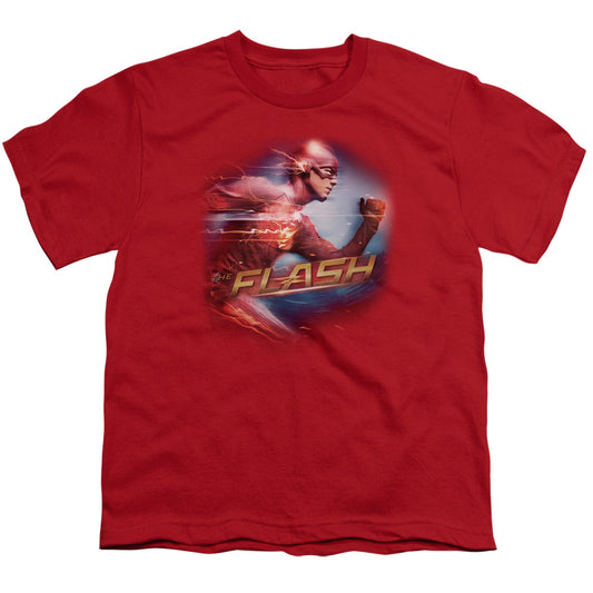 The Flash Fastest Man Kids Youth T Shirt Red