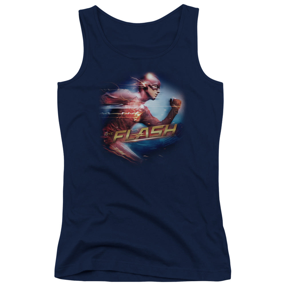 The Flash Fastest Man Womens Tank Top Shirt Navy