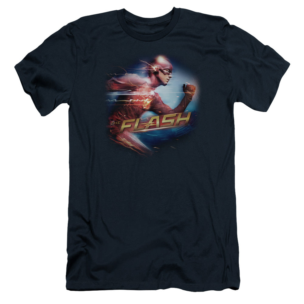 The Flash Fastest Man Slim Fit Mens T Shirt Navy