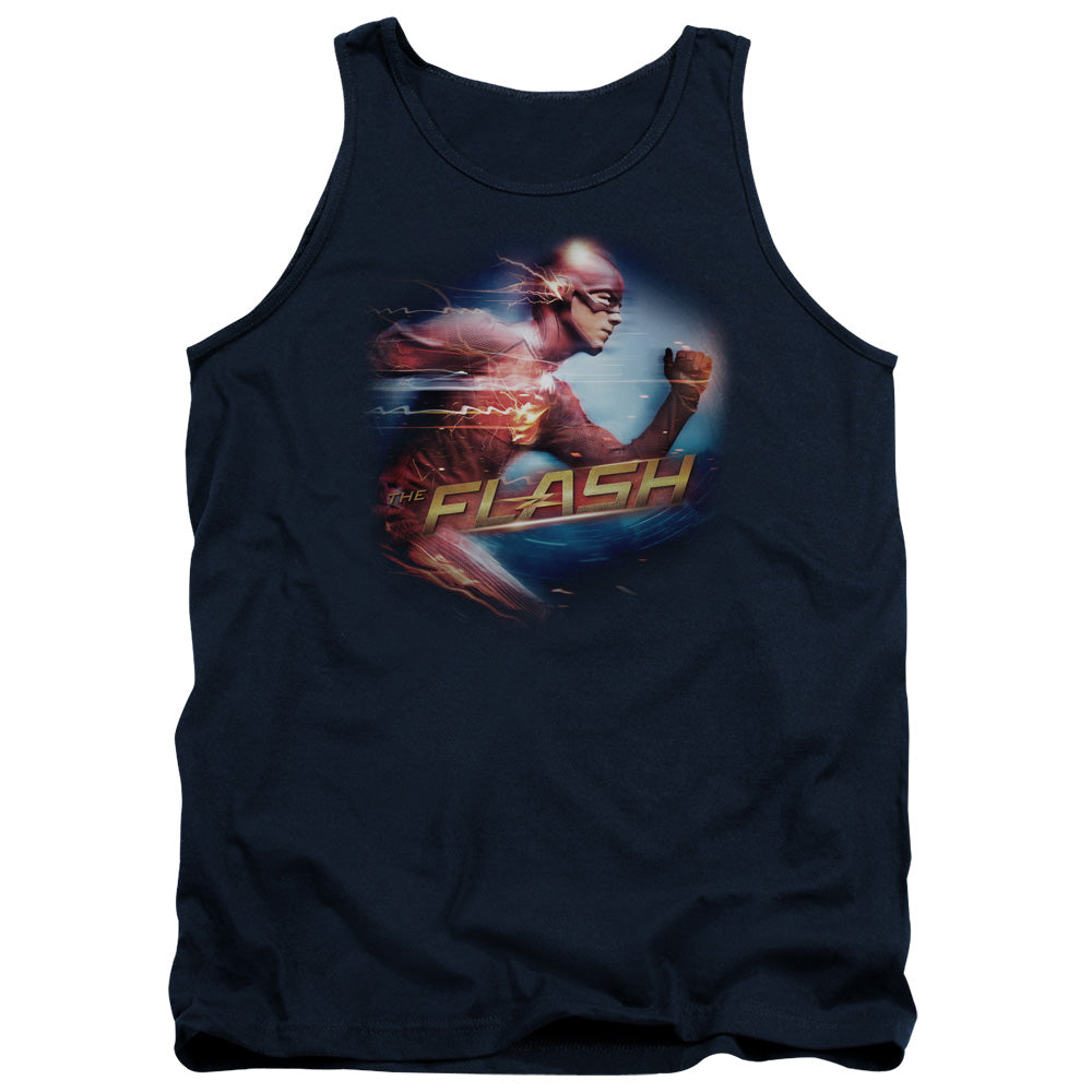 The Flash Fastest Man Mens Tank Top Shirt Navy