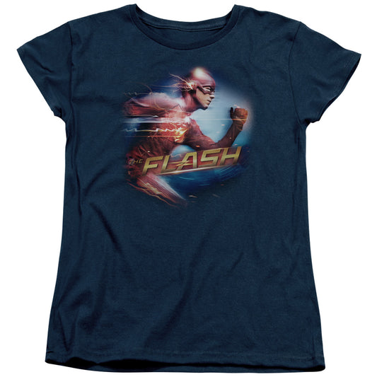 The Flash Fastest Man Womens T Shirt Navy