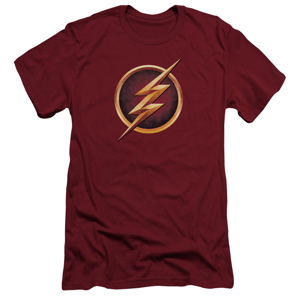 The Flash Chest Logo Slim Fit Mens T Shirt Cardinal