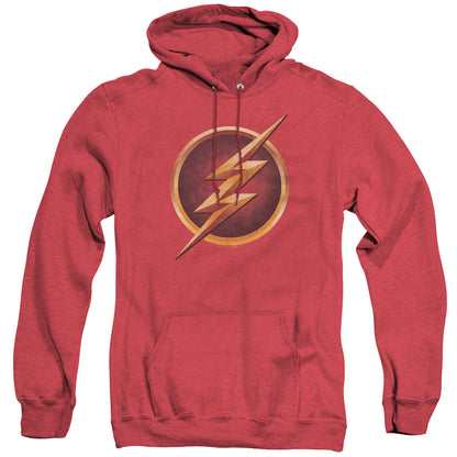 The Flash Chest Logo Mens Heather Hoodie Red