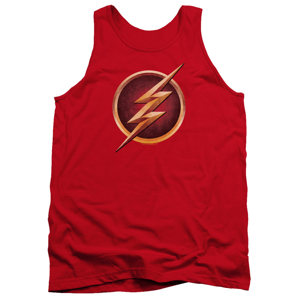 The Flash Chest Logo Mens Tank Top Shirt Red