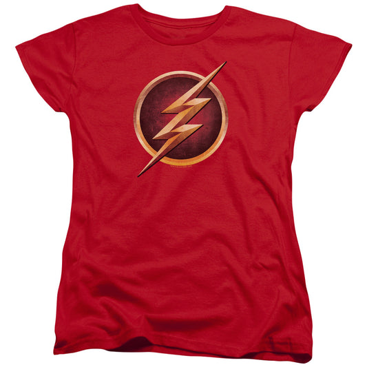 The Flash Chest Logo Womens T Shirt Red