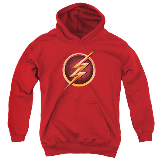 The Flash Chest Logo Kids Youth Hoodie Red