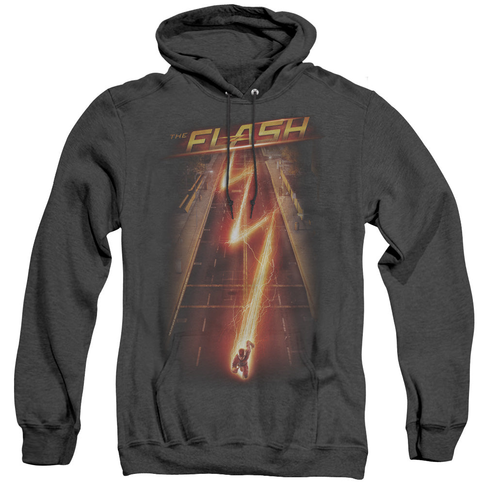 The Flash Flash Ave Heather Mens Hoodie Black