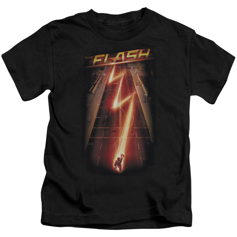 The Flash Flash Ave Juvenile Kids Youth T Shirt Black