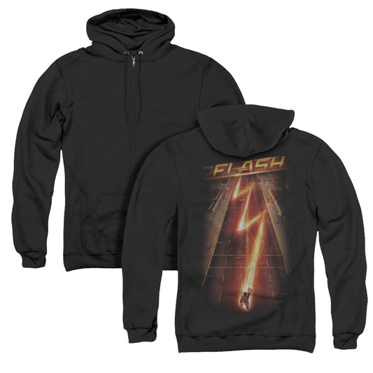 The Flash Flash Ave Back Print Zipper Mens Hoodie Black