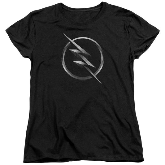 Flash Zoom Logo Womens T Shirt Black