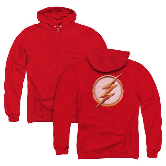 Flash Season 4 Logo Back Print Zipper Mens Hoodie Red