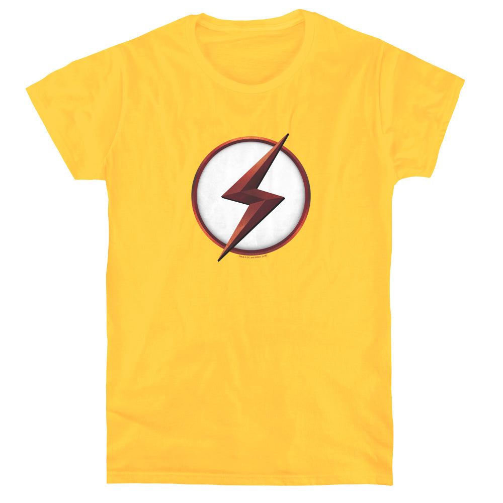 Flash Kid Flash Logo Womens T Shirt Yellow