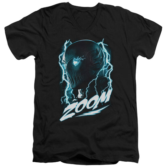 Flash Zoom Mens Slim Fit V-Neck T Shirt Black