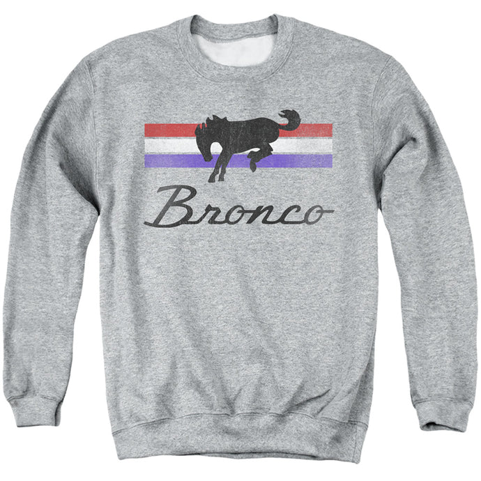 Ford Bronco Bronco Stripes Mens Crewneck Sweatshirt Athletic Heather