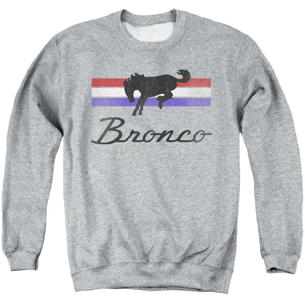 Ford Bronco Bronco Stripes Mens Crewneck Sweatshirt Athletic Heather