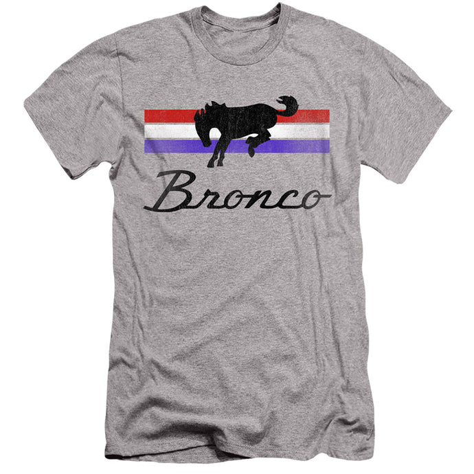 Ford Bronco Bronco Stripes Slim Fit Mens T Shirt Athletic Heather