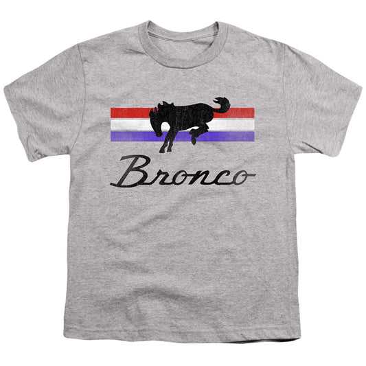 Ford Bronco Bronco Stripes Kids Youth T Shirt Athletic Heather