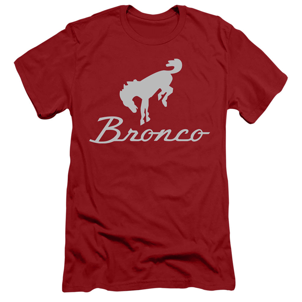 Ford Bronco Chrome Bronco Logo Slim Fit Mens T Shirt Cardinal